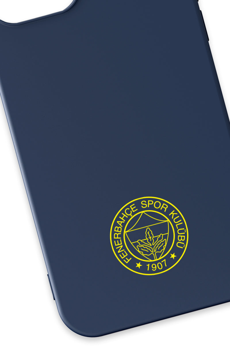 Fenerbahçe Sarı Arma Lacivert Silikon Telefon Kılıfı