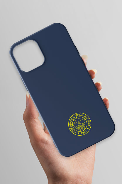 Fenerbahçe Sarı Arma Lacivert Silikon Telefon Kılıfı