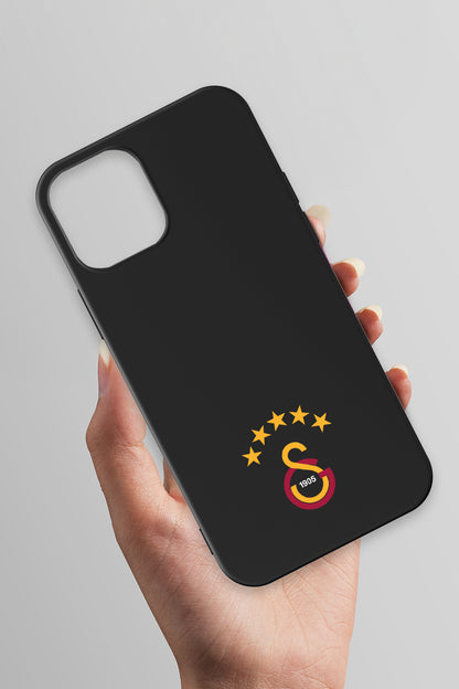 Galatasaray 5 Yıldız Arma Siyah Silikon Telefon Kılıfı