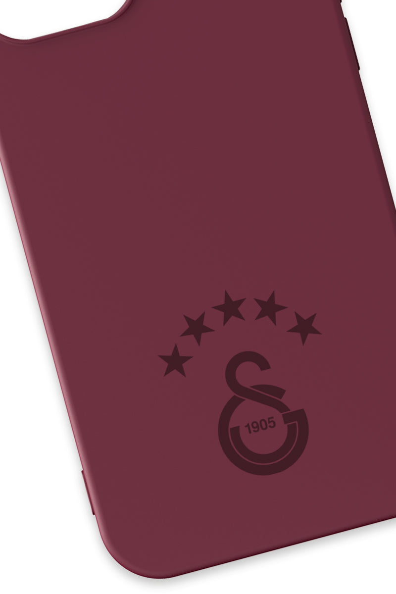 Galatasaray 5 Yıldız Bordo Silikon Telefon Kılıfı