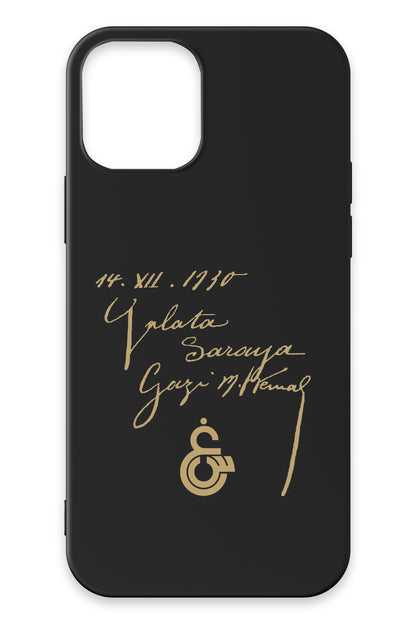 Galatasaray Atatürk İmza Siyah Silikon Telefon Kılıfı