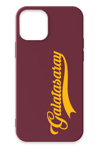 Galatasaray El Yazı Bordo Silikon Telefon Kılıfı