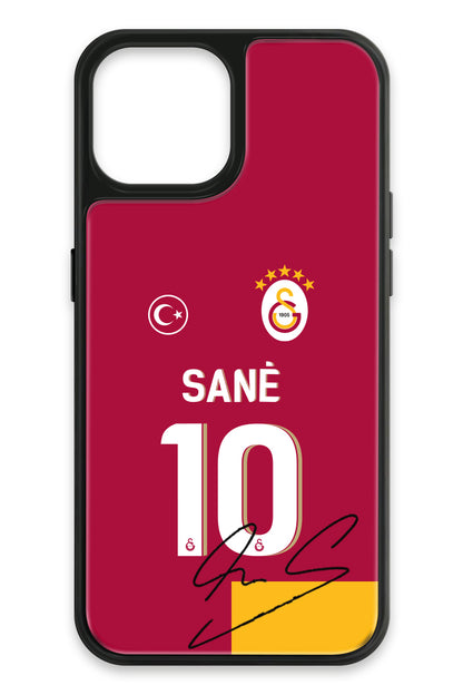 Galatasaray Leroy Sane Parçalı Forma İmzalı Cam Telefon Kılıfı