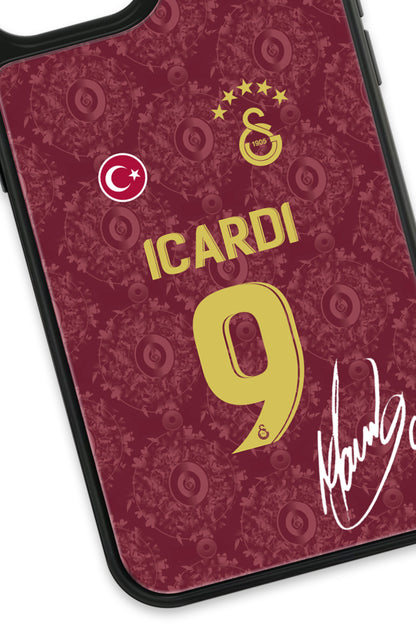 Galatasaray Mauro Icardi 3. Forma İmzalı Cam Telefon Kılıfı