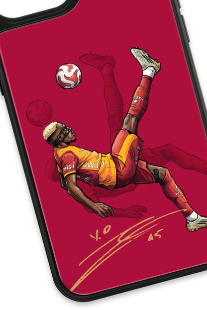 Galatasaray Osimhen Röveşata İmzalı Cam Telefon Kılıfı