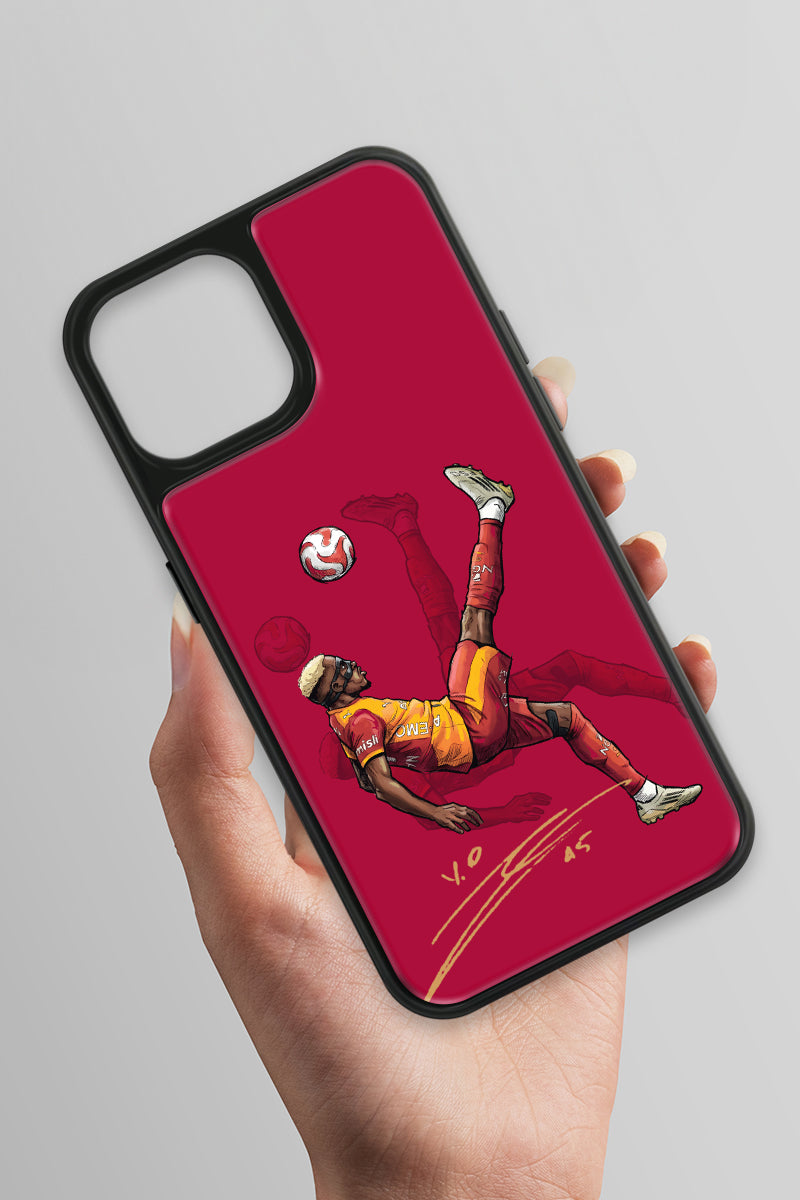 Galatasaray Osimhen Röveşata İmzalı Cam Telefon Kılıfı