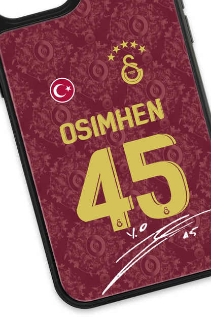 Galatasaray Victor Osimhen 3. Forma İmzalı Cam Telefon Kılıfı