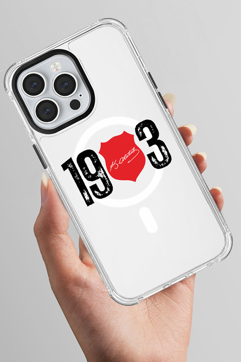 Beşiktaş ATA İmza 1903 Magsafe Şeffaf Telefon Kılıfı