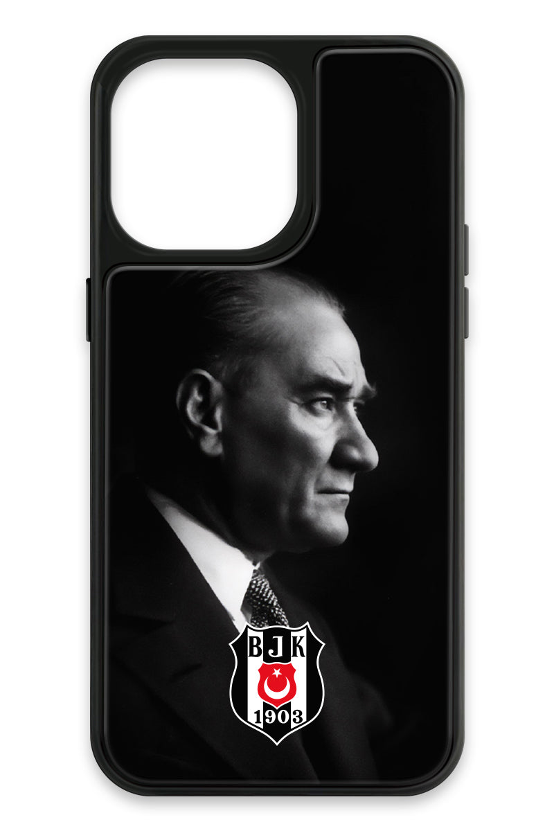 Beşiktaş Büyük Atatürk Cam Telefon Kılıfı