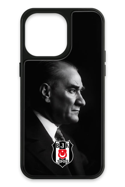 Beşiktaş Büyük Atatürk Cam Telefon Kılıfı