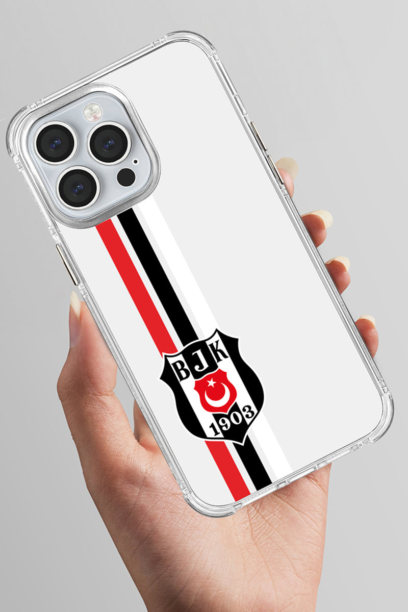 Beşiktaş Çizgi Arma Şeffaf Telefon Kılıfı