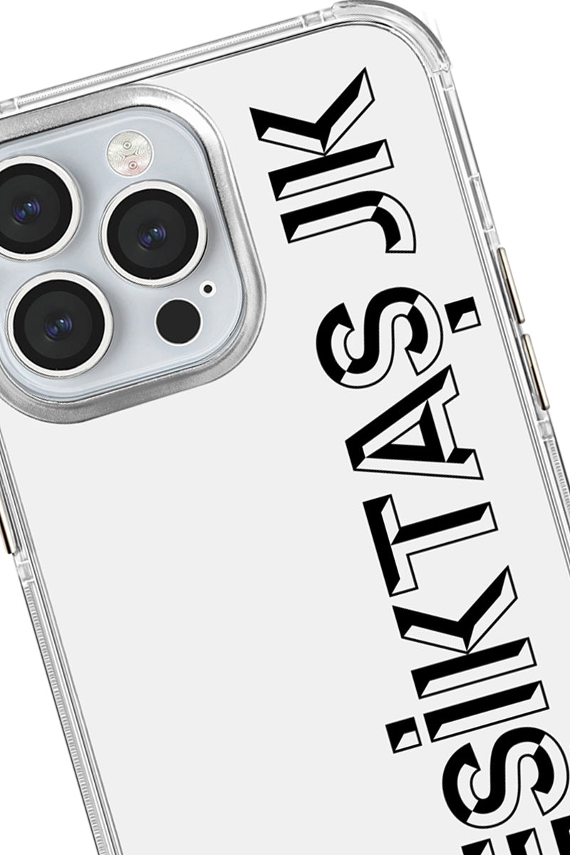 Beşiktaş JK Dikey Şeffaf Telefon Kılıfı