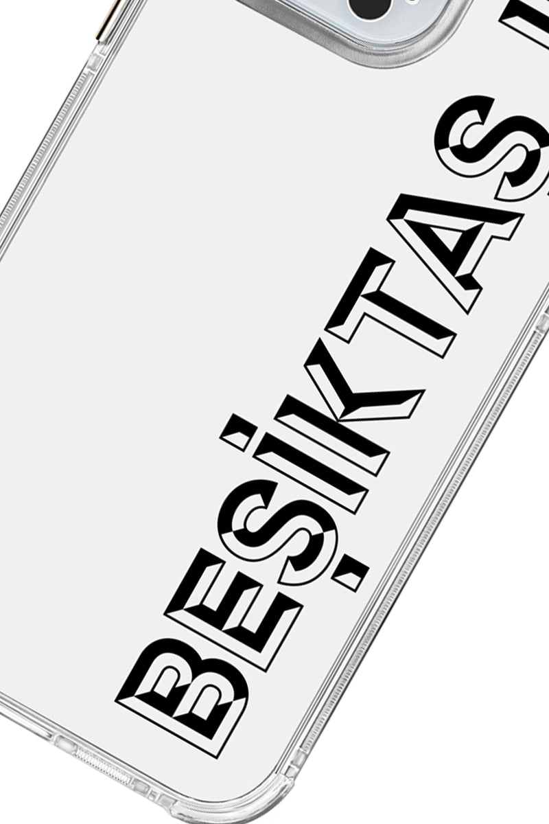 Beşiktaş JK Dikey Şeffaf Telefon Kılıfı