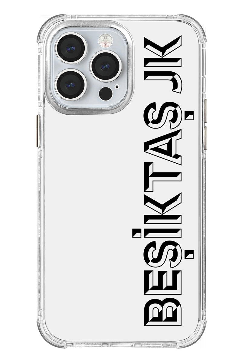 Beşiktaş JK Dikey Şeffaf Telefon Kılıfı