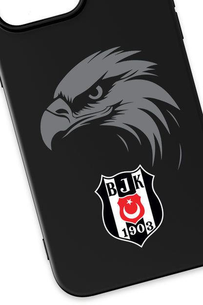 Beşiktaş Kartal Arma Siyah Silikon Telefon Kılıfı