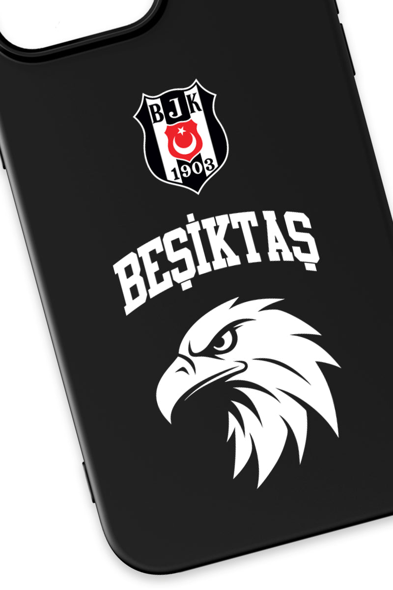 Beşiktaş Kolej Yazı Kartal Siyah Silikon Telefon Kılıfı