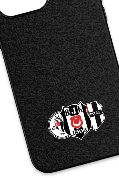 Beşiktaş Üç Arma Deri Magsafe Telefon Kılıfı