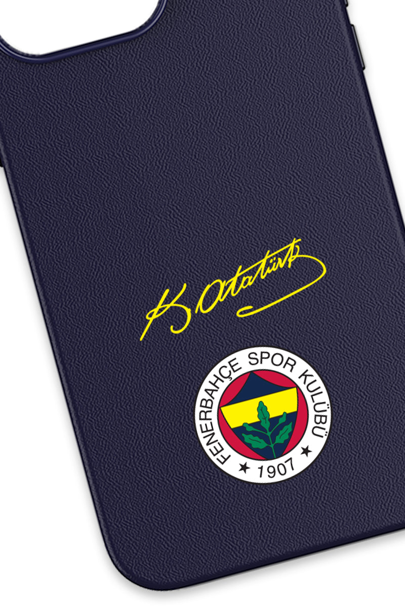 Fenerbahçe Arma Atatürk İmza Deri Magsafe Telefon Kılıfı