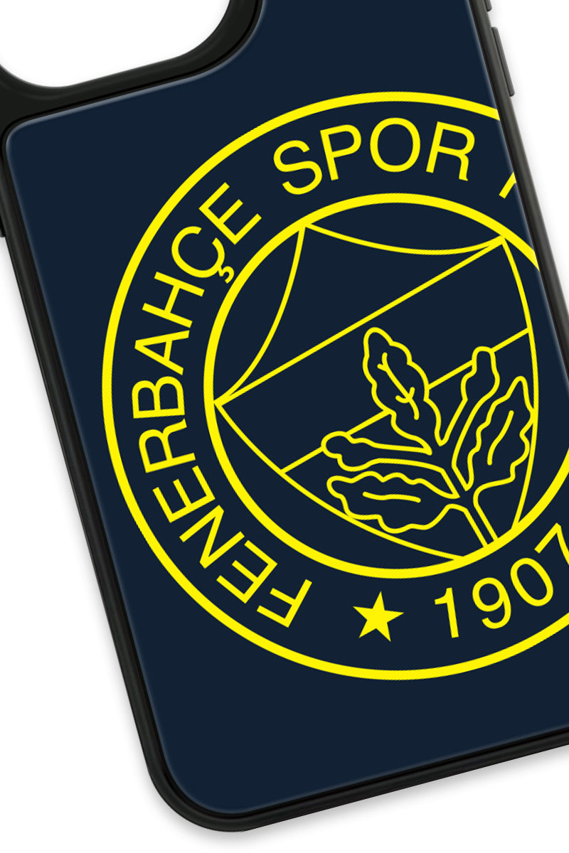 Fenerbahçe Büyük Sarı Arma Cam Telefon Kılıfı