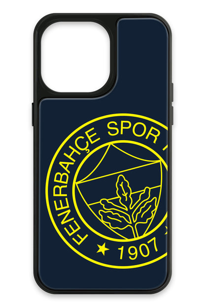 Fenerbahçe Büyük Sarı Arma Cam Telefon Kılıfı