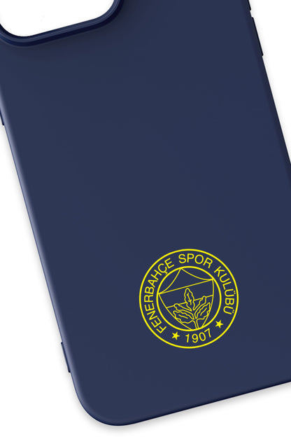 Fenerbahçe Sarı Arma Lacivert Silikon Telefon Kılıfı