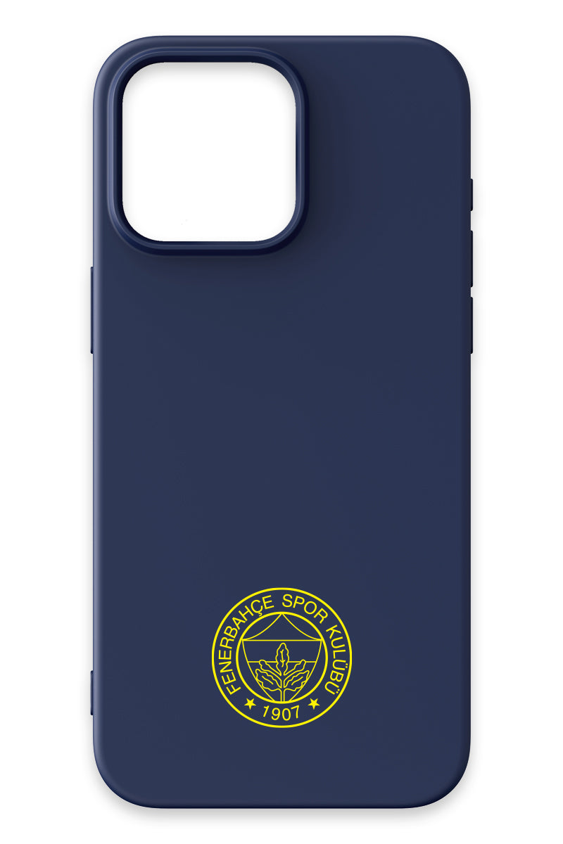 Fenerbahçe Sarı Arma Lacivert Silikon Telefon Kılıfı