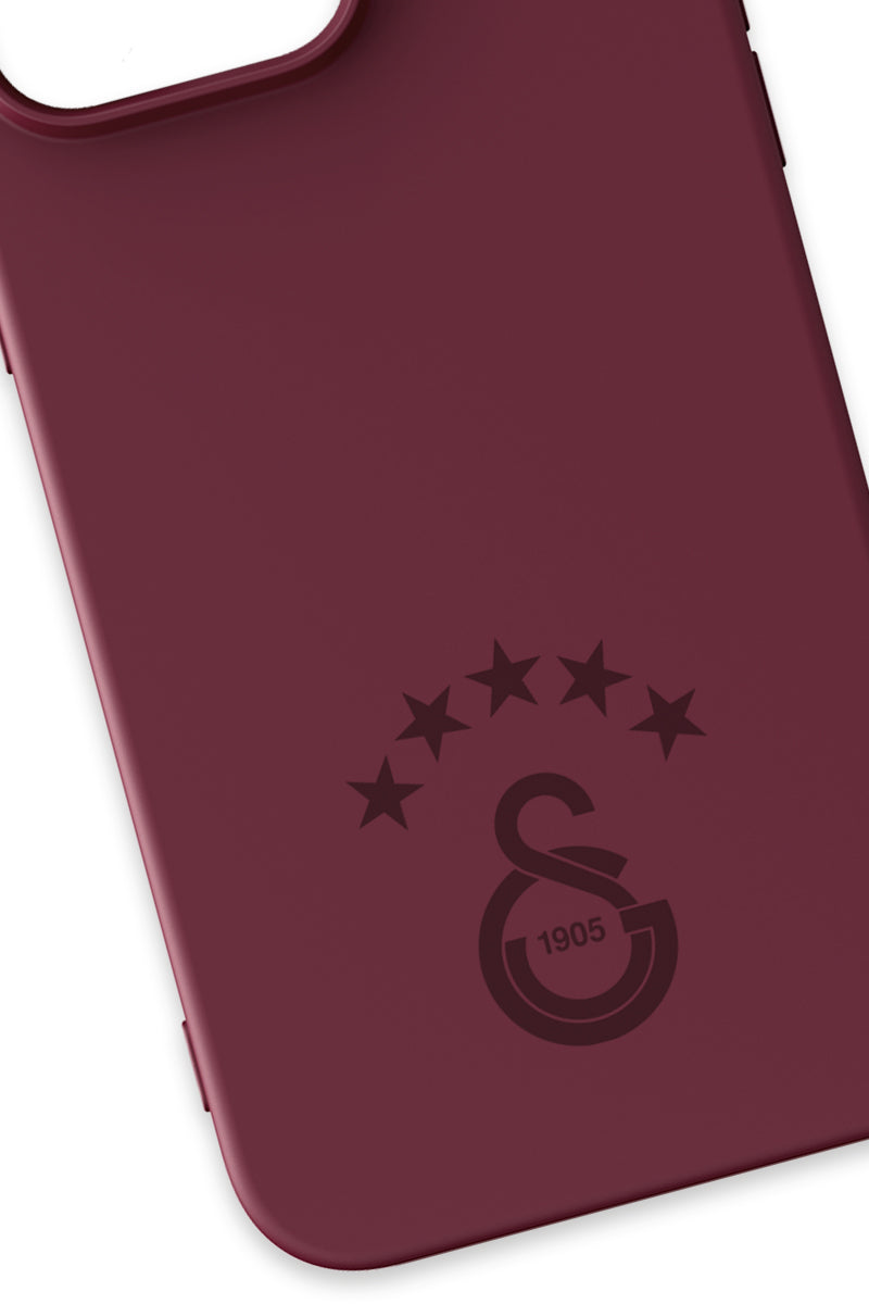 Galatasaray 5 Yıldız Bordo Silikon Telefon Kılıfı