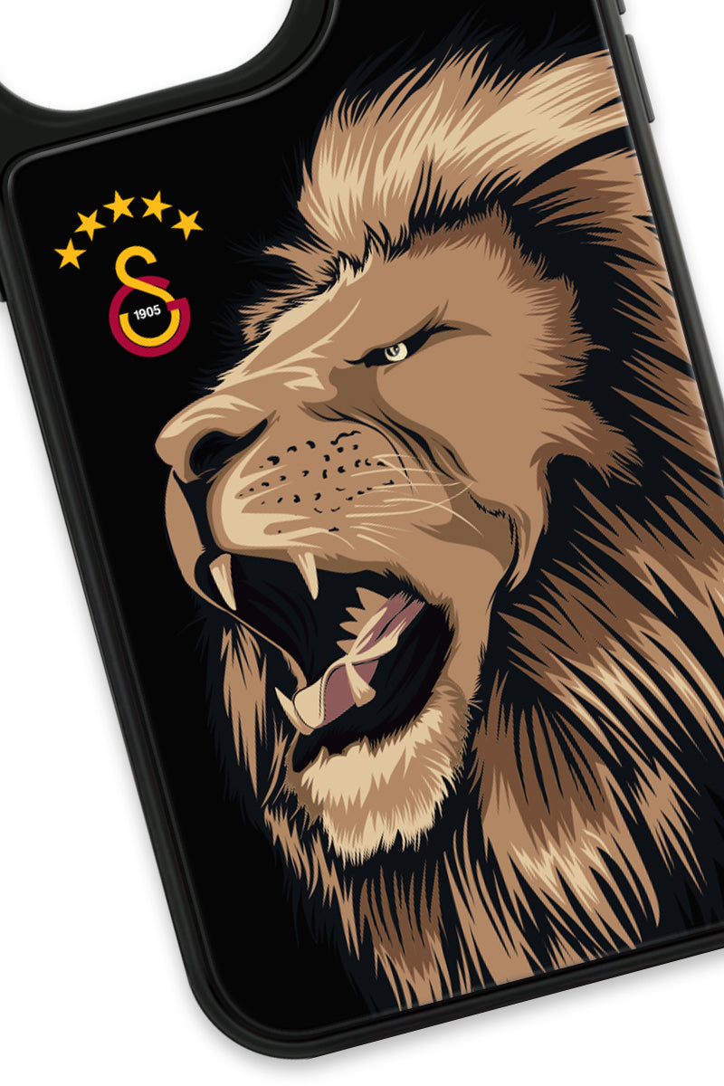 Galatasaray Aslan Gibi Kükre Cam Telefon Kılıfı
