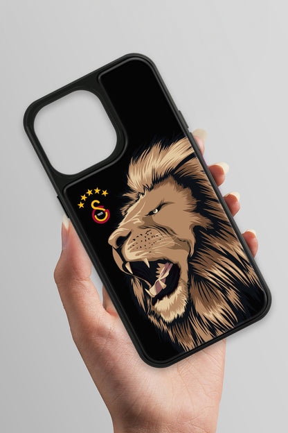 Galatasaray Aslan Gibi Kükre Cam Telefon Kılıfı