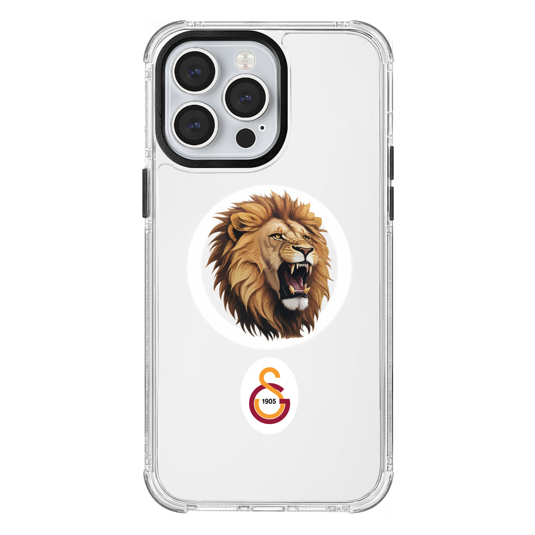 Galatasaray Aslan Kükre Arma Magsafe Şeffaf Telefon Kılıfı
