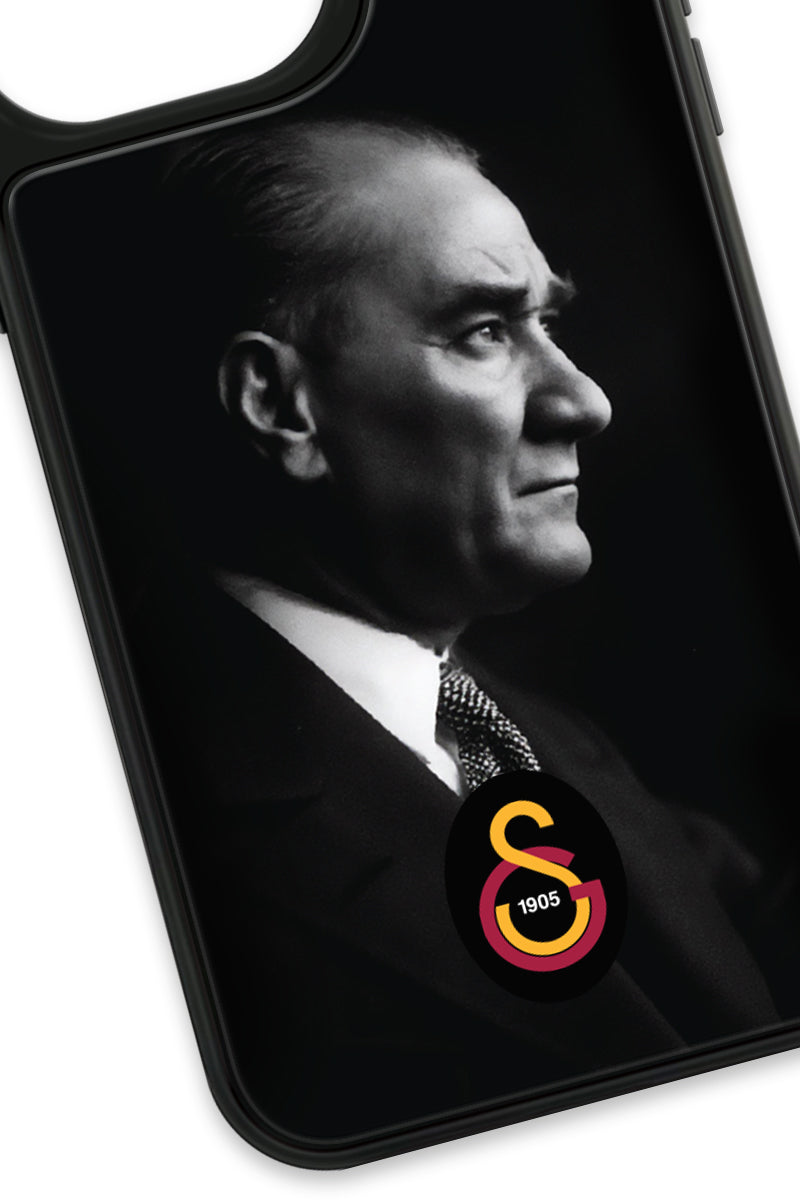Galatasaray Büyük Atatürk Cam Telefon Kılıfı