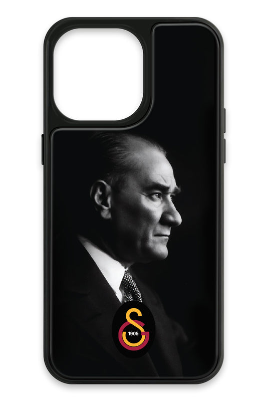 Galatasaray Büyük Atatürk Cam Telefon Kılıfı