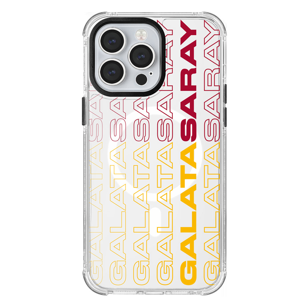 Galatasaray Dikey Metin Şeffaf Telefon Kılıfı