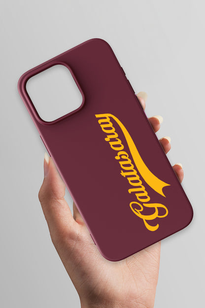 Galatasaray El Yazı Bordo Silikon Telefon Kılıfı