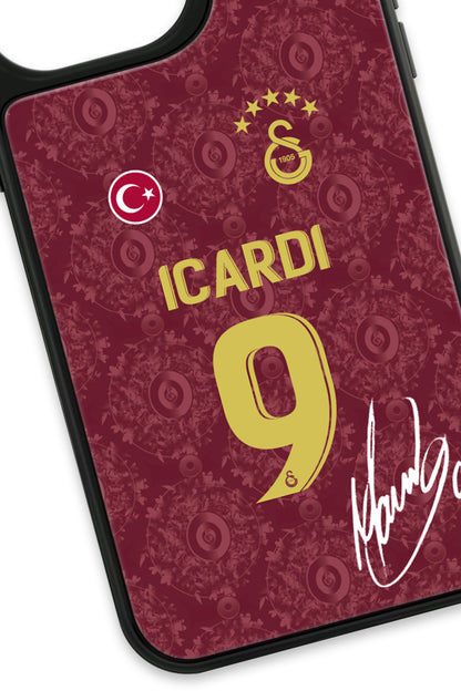 Galatasaray Mauro Icardi 3. Forma İmzalı Cam Telefon Kılıfı