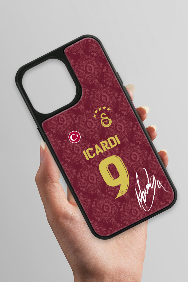 Galatasaray Mauro Icardi 3. Forma İmzalı Cam Telefon Kılıfı