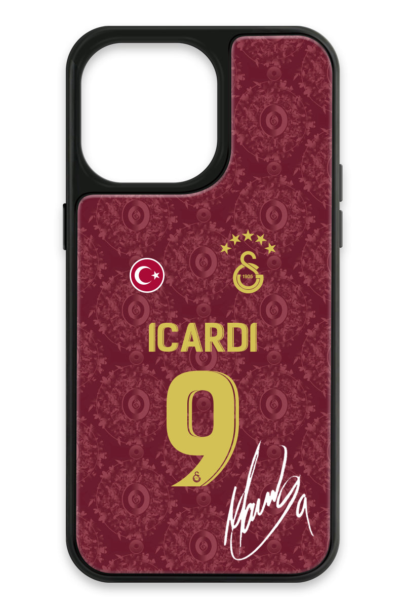 Galatasaray Mauro Icardi 3. Forma İmzalı Cam Telefon Kılıfı
