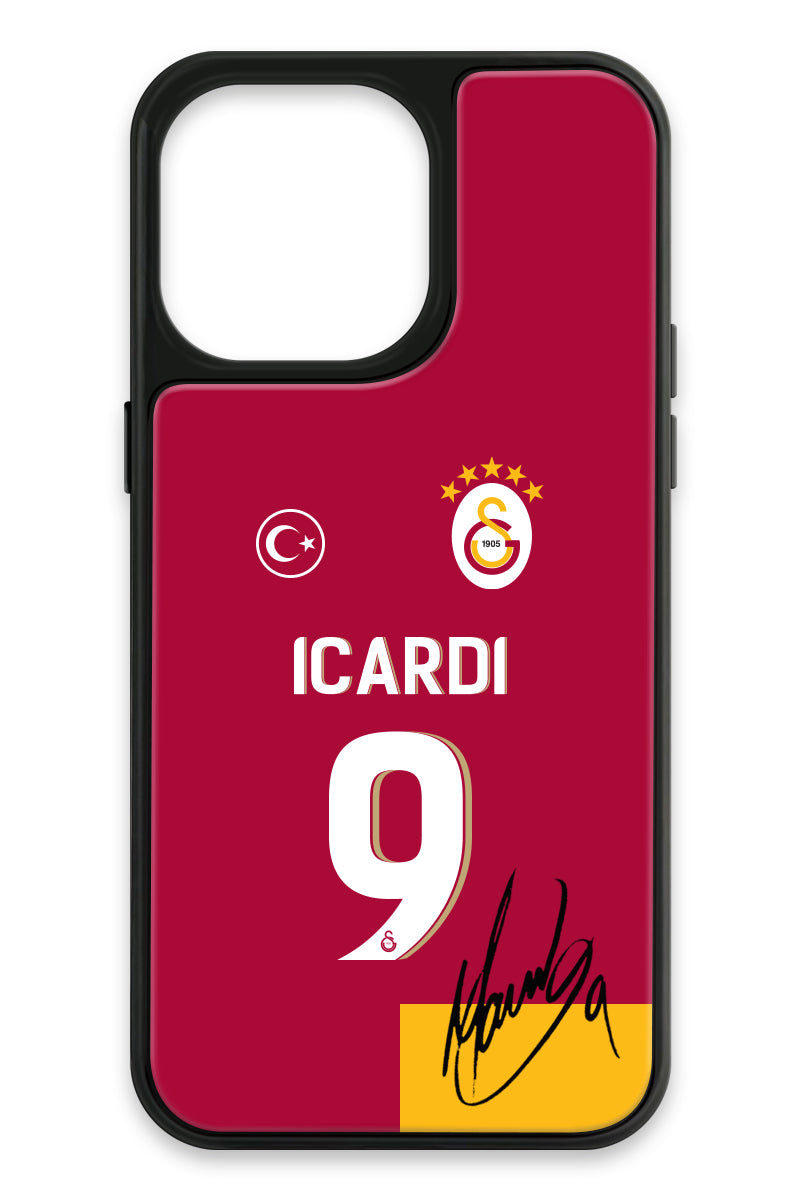 Galatasaray Mauro Icardi Parçalı Forma İmzalı Cam Telefon Kılıfı
