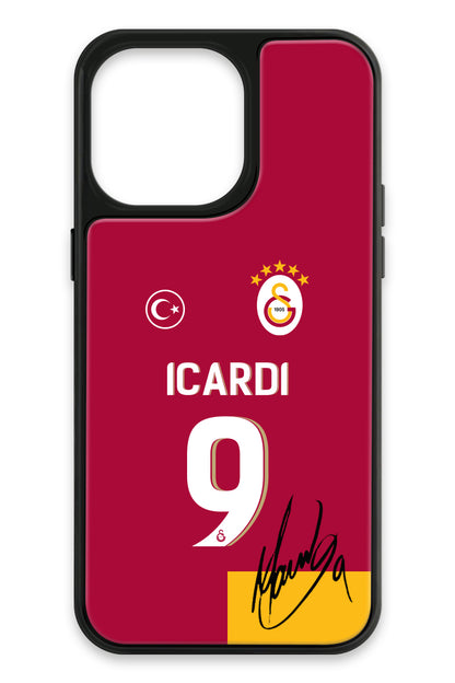 Galatasaray Mauro Icardi Parçalı Forma İmzalı Cam Telefon Kılıfı