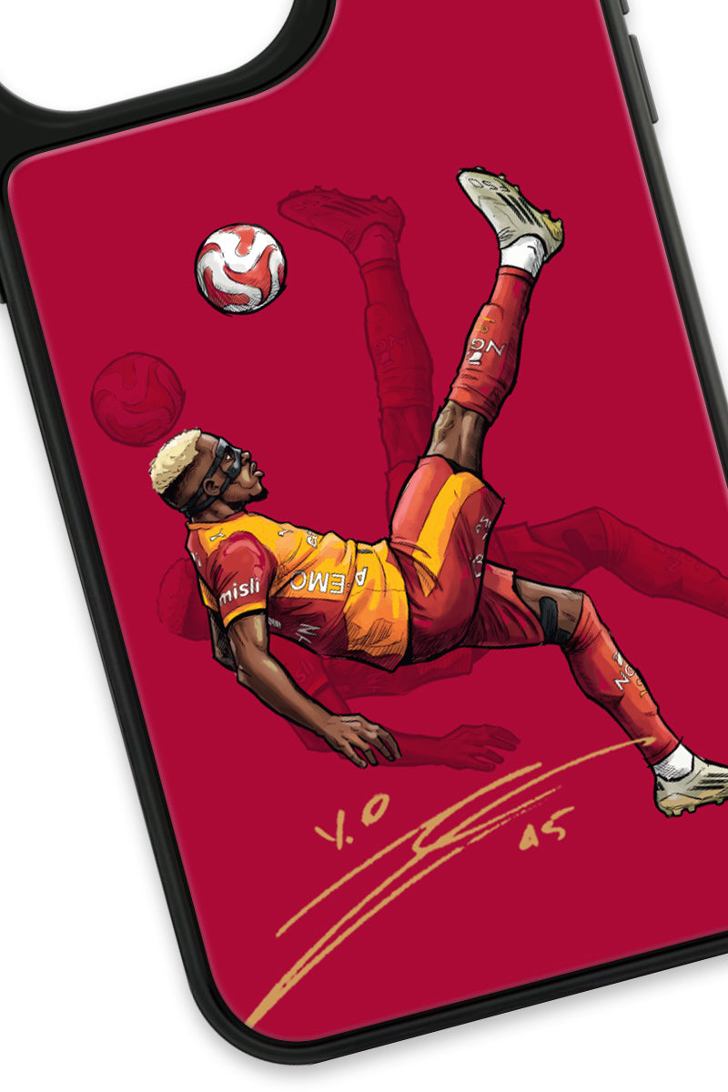Galatasaray Osimhen Röveşata İmzalı Cam Telefon Kılıfı