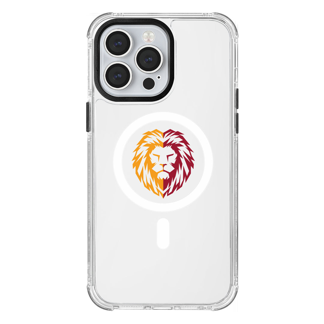 Galatasaray Parçalı Aslan Magsafe Şeffaf Telefon Kılıfı