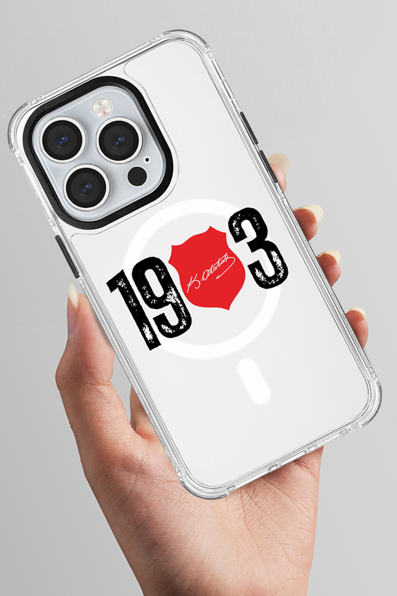 Beşiktaş ATA İmza 1903 Magsafe Şeffaf Telefon Kılıfı