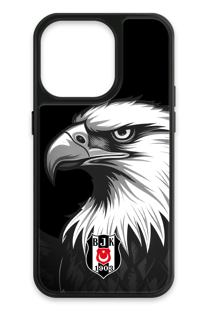 Beşiktaş Büyük Kartal Cam Telefon Kılıfı