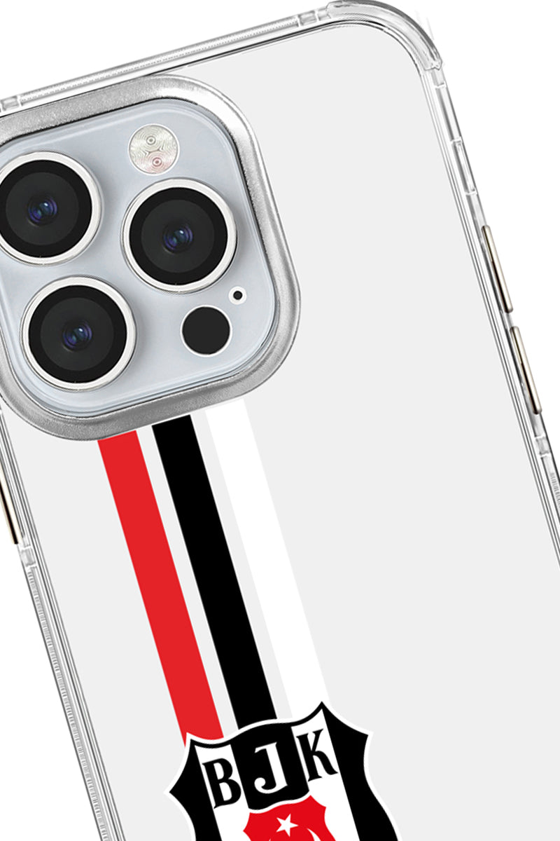 Beşiktaş Çizgi Arma Şeffaf Telefon Kılıfı