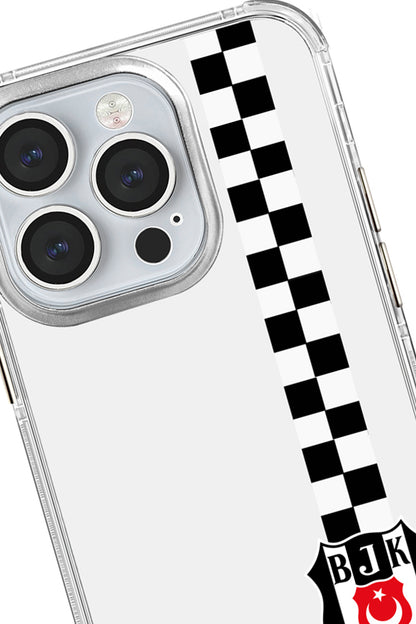 Beşiktaş Dama Şerit Arma Şeffaf Telefon Kılıfı