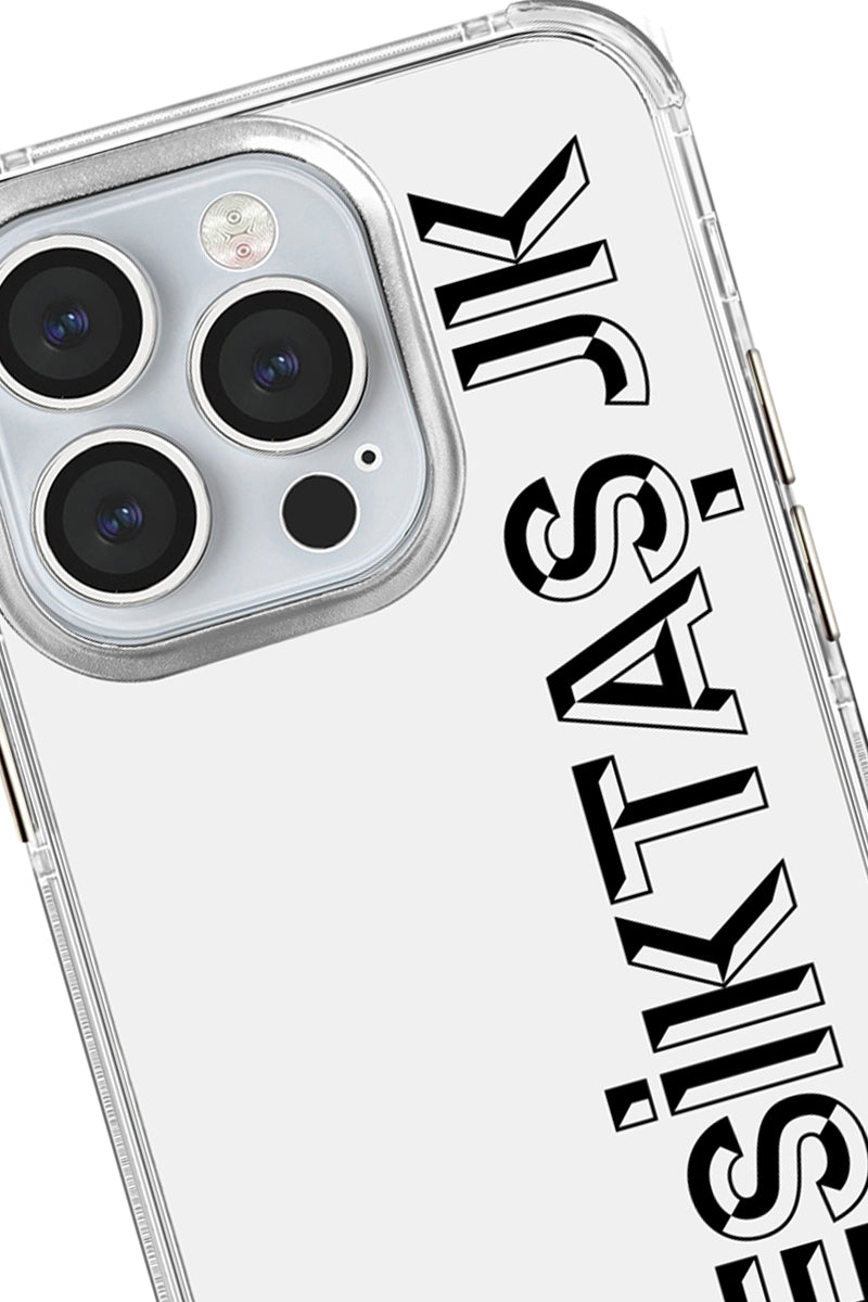 Beşiktaş JK Dikey Şeffaf Telefon Kılıfı