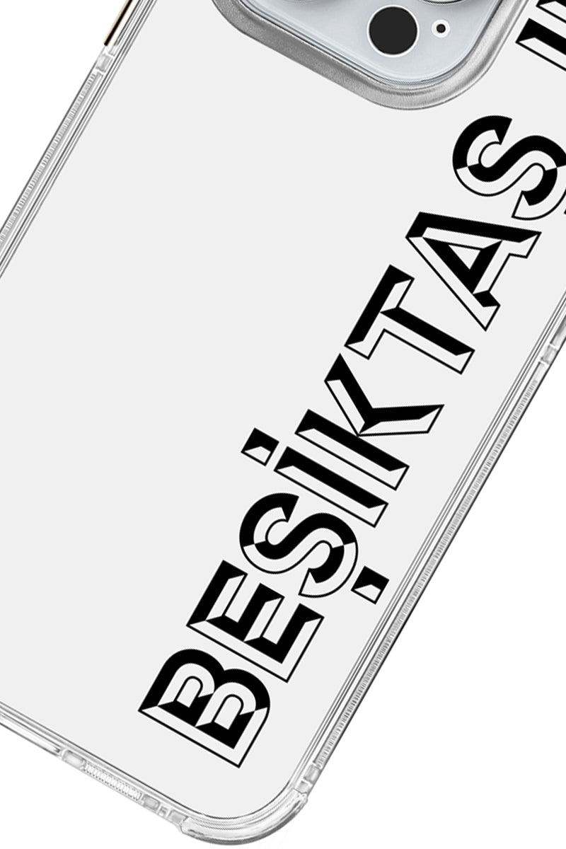 Beşiktaş JK Dikey Şeffaf Telefon Kılıfı