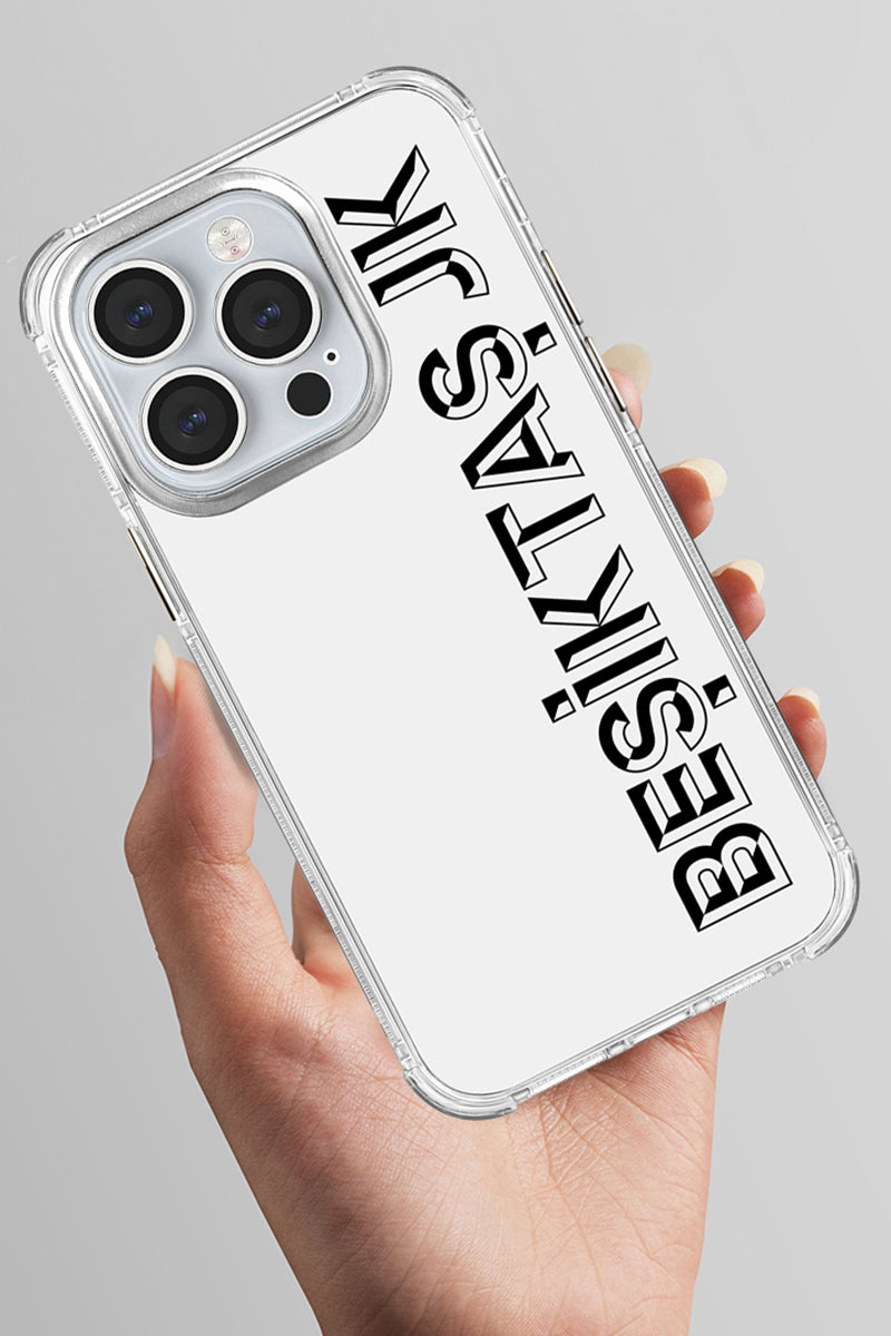 Beşiktaş JK Dikey Şeffaf Telefon Kılıfı