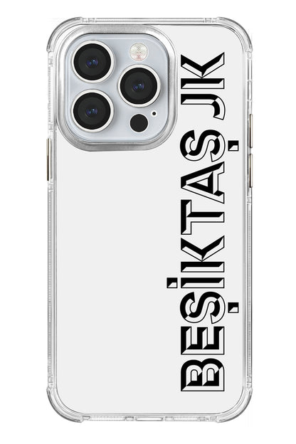 Beşiktaş JK Dikey Şeffaf Telefon Kılıfı