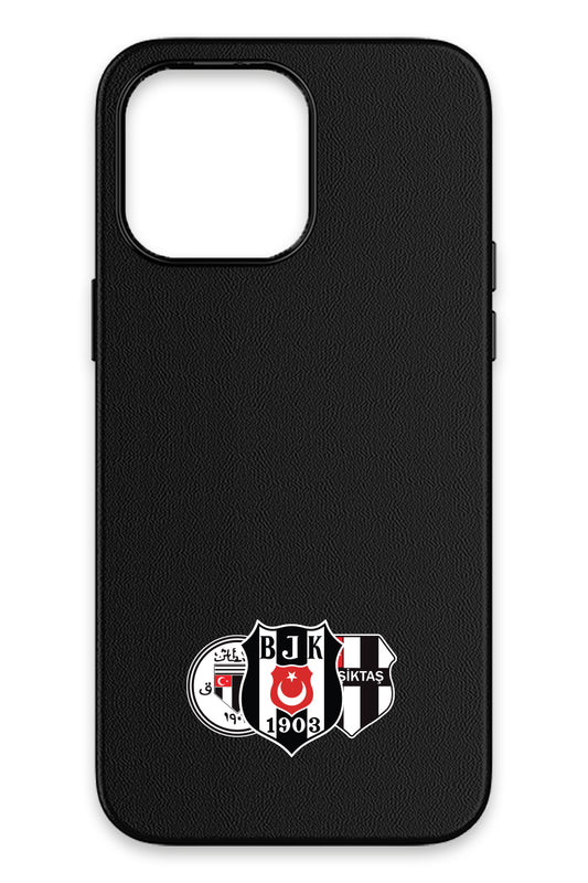 Beşiktaş Üç Arma Deri Magsafe Telefon Kılıfı